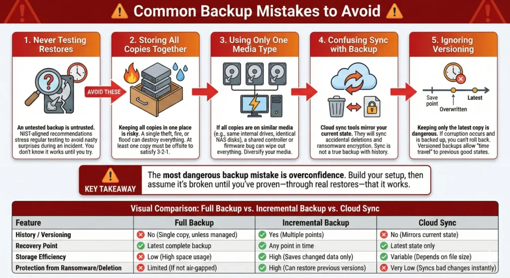 Common Backup Mistakes to Avoid Infographic