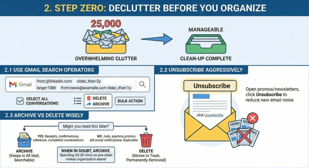 Step Zero Declutter Before You Organize Infographic