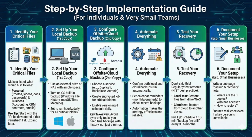 Step-by-Step Implementation Guide (For Individuals and Very Small Teams Infographic