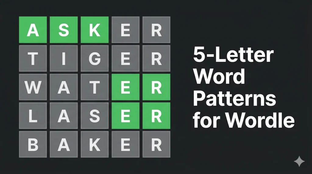 Smart 5-Letter Wordle Patterns ER, ASK, ING & More