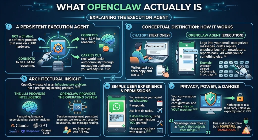 What OpenClaw Actually Is Infographic