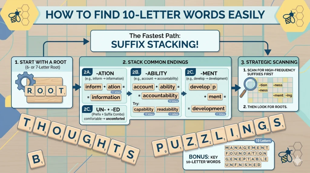 How to Find 10 Letter Words Easily Infographic