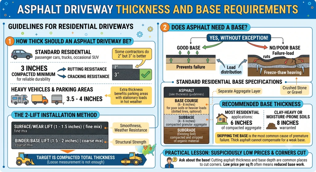 Smart Savings: Asphalt Paving Cost Per Square Foot 3 Asphalt Driveway Thickness and Base Requirements