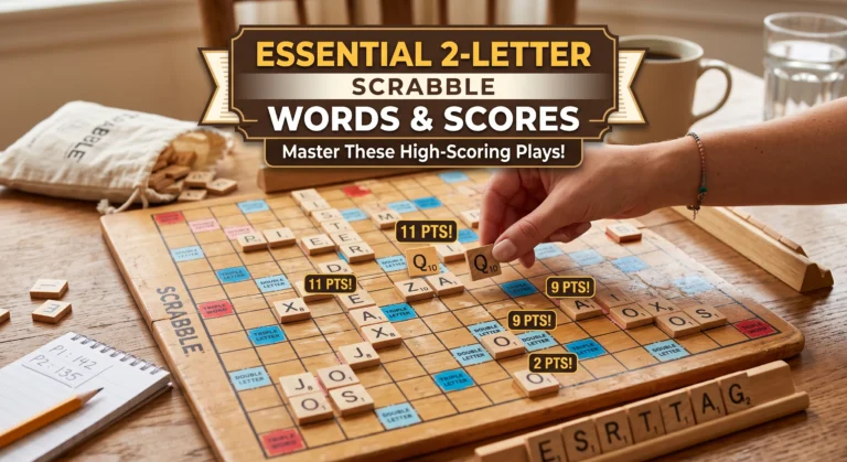 Essential 2-Letter Scrabble Words & Scores