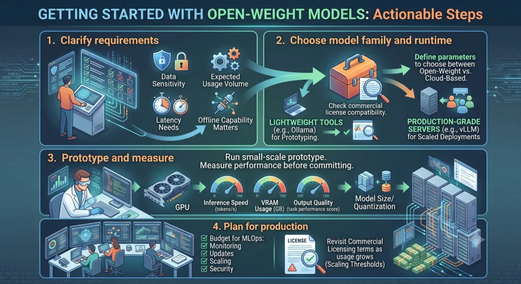 Getting Started Actionable Steps Infographic
