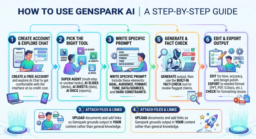 How to Use Genspark AI Infographic