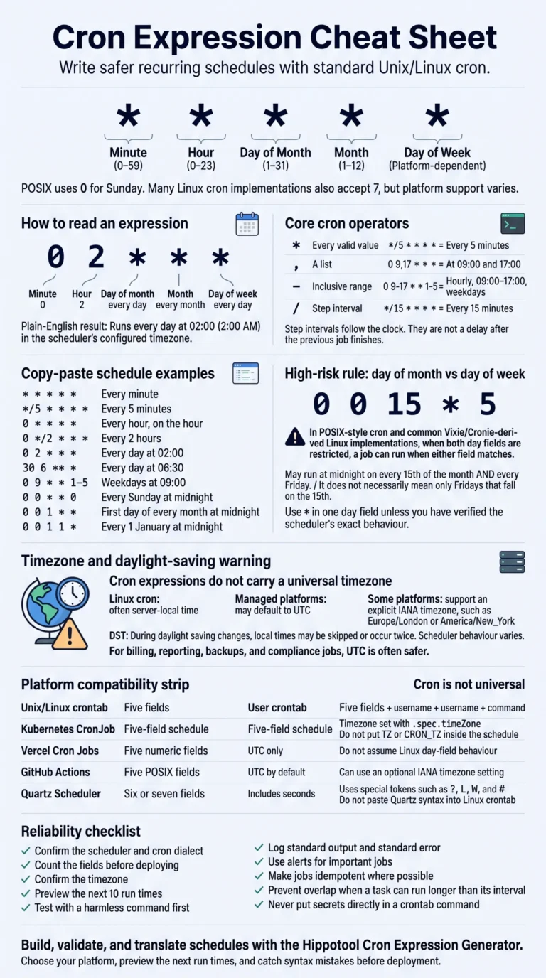 Practical Cron Expression Cheat Sheet & Examples
